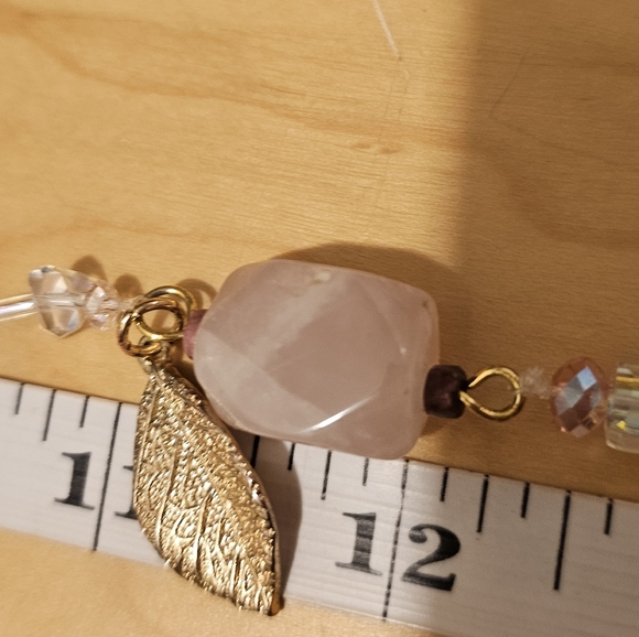 Suncatcher with rose quartz and Swarovski - Picture 5 of 9